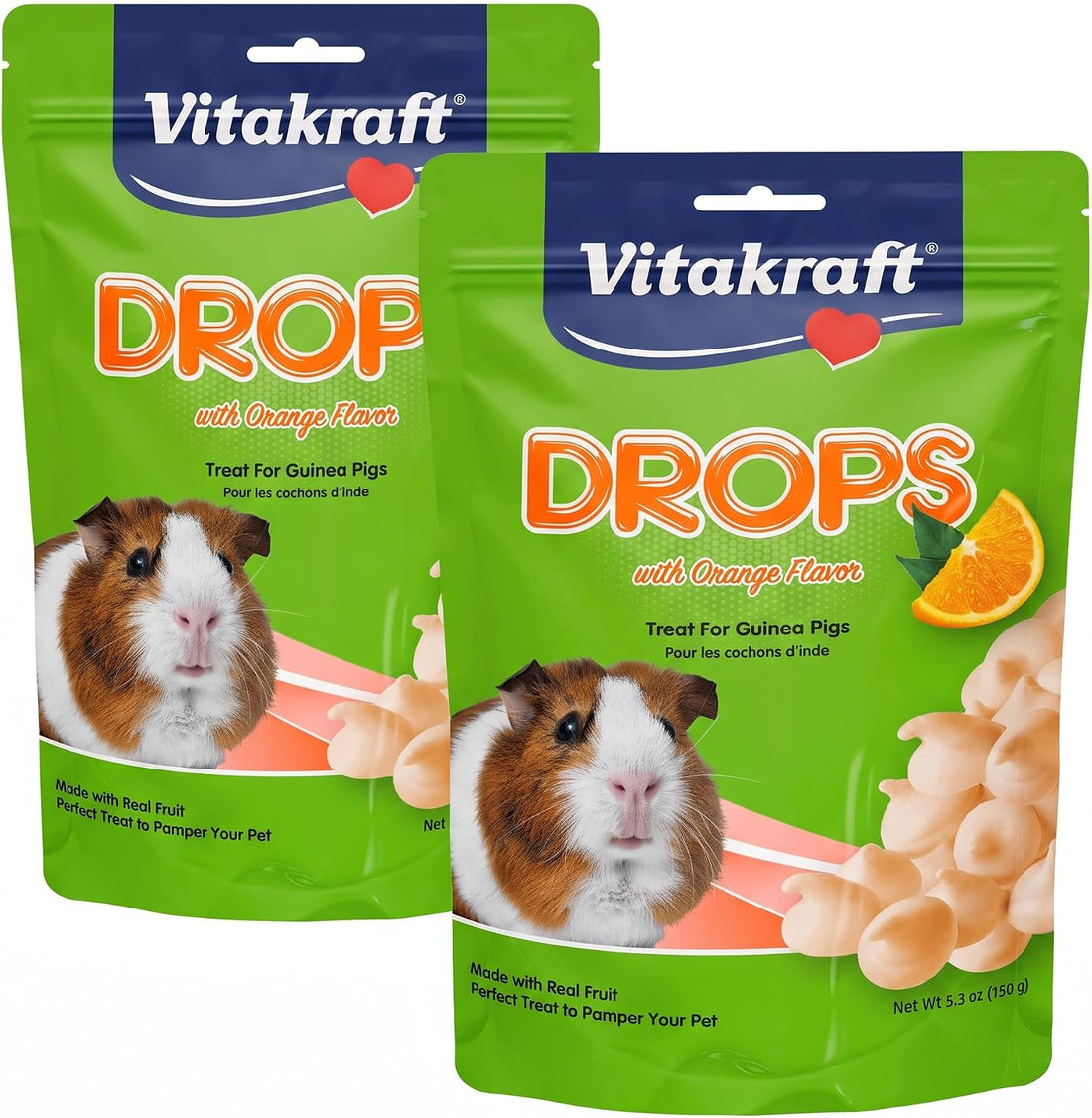Vitakraft Drops Guinea Pig Treat with Orange Flavor 5.3 oz.