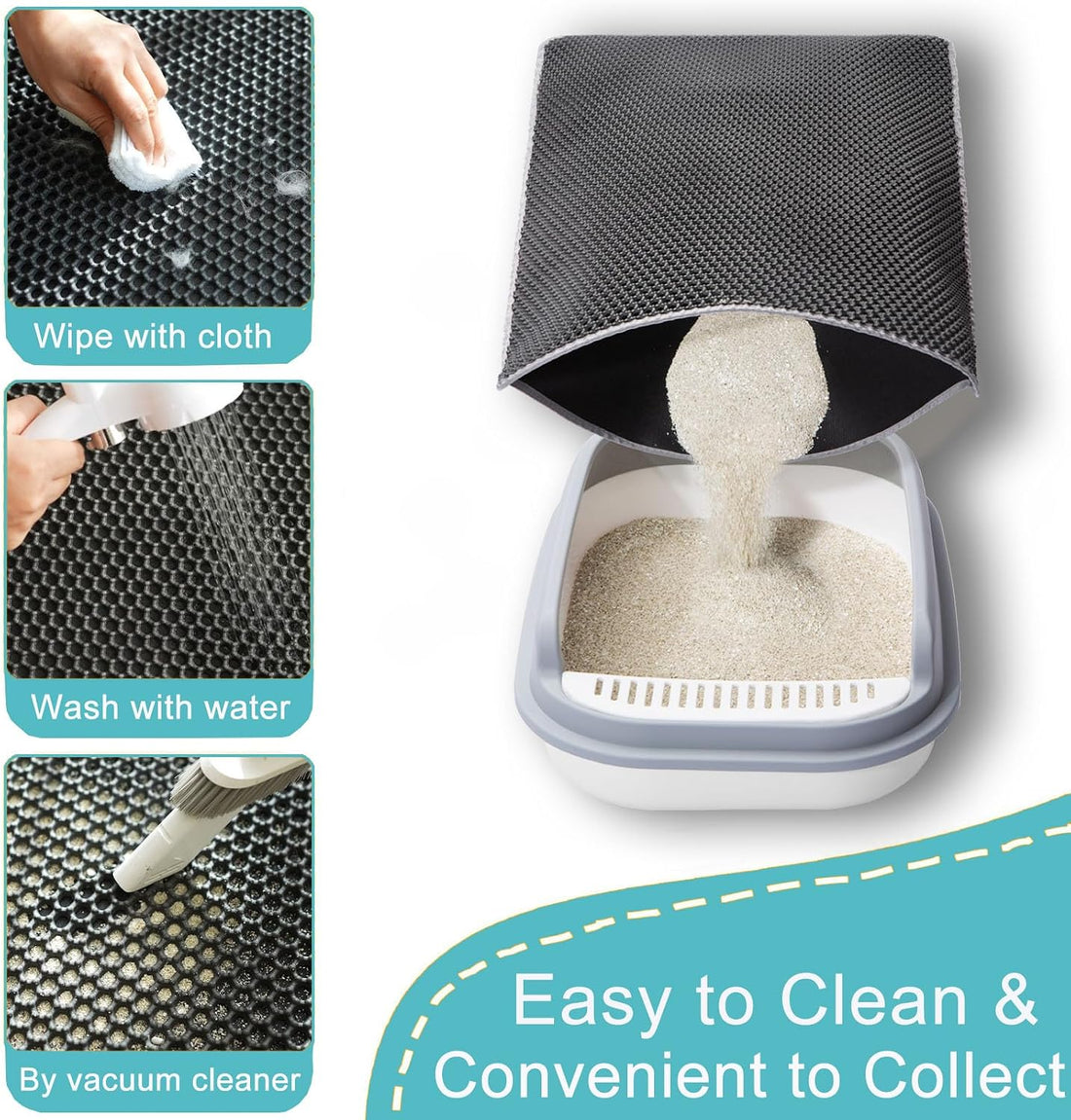 Extra large Cat Litter Mat, XXL 47x36 In, Large Cat Litter Box Mat