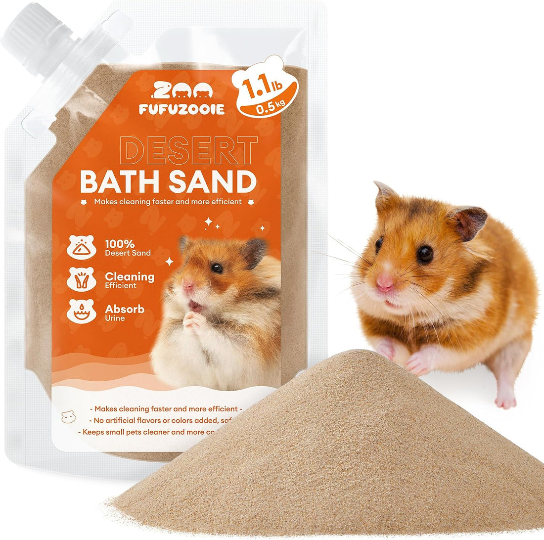 Hamster Bath Sand, 18oz Natural Desert Sand for Gerbil & Syrian Mice