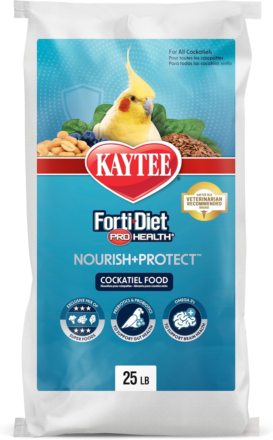 Kaytee Forti-Diet Pro Health Nourish+Protect Cockatiel Food, 5 lb