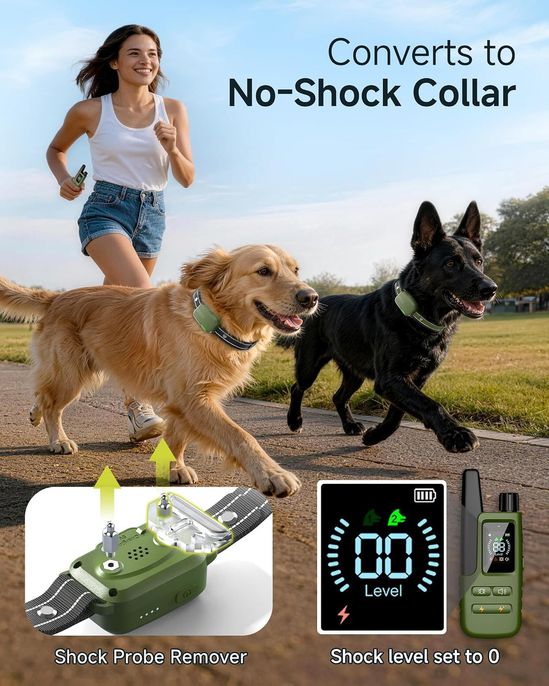 Shock Collar for 2 Dogs, 4500FT Training Collar with Remote