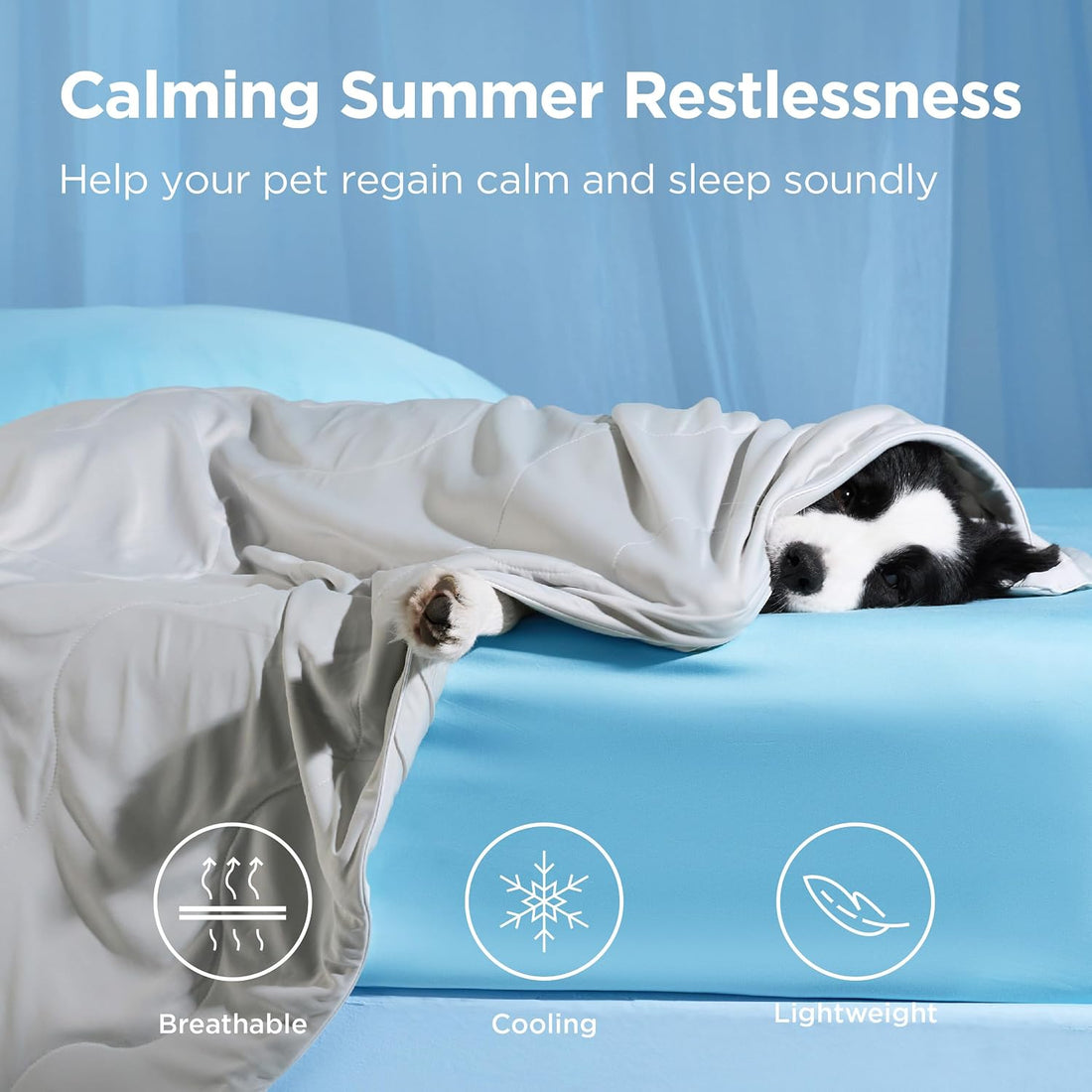 Bedsure Breathable Lightweight Cooling Blanket for Large Dogs