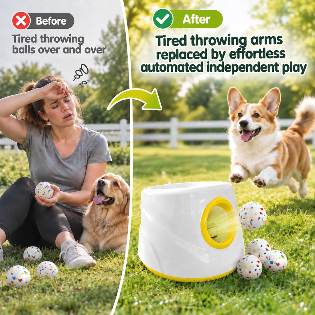 Mloowa Automatic Ball Launcher for Dogs ,The Upgraded Ball Thrower