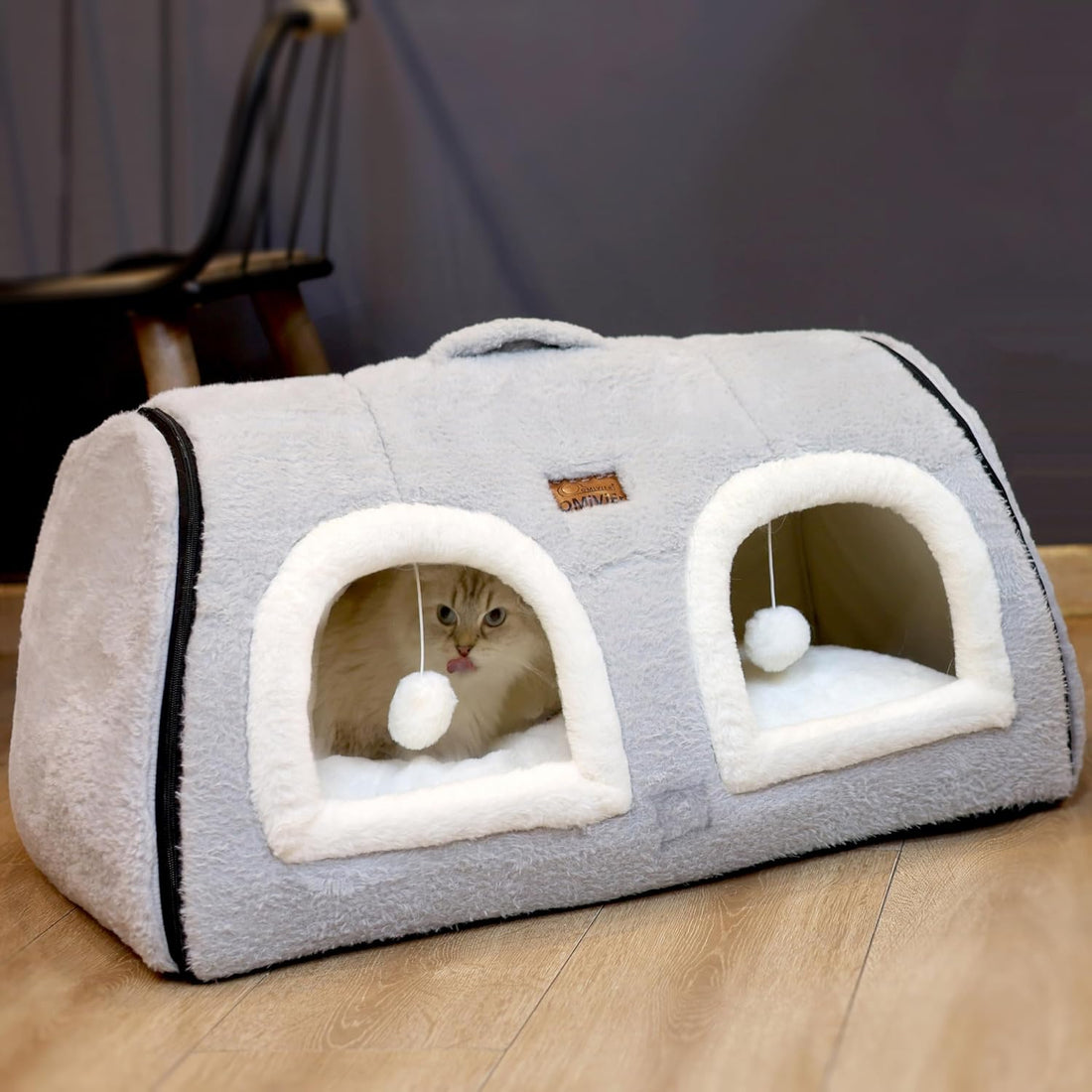 Cat Bed for Indoor Cats,Foldable cat cave,Anti-Slip & Water-Resistant