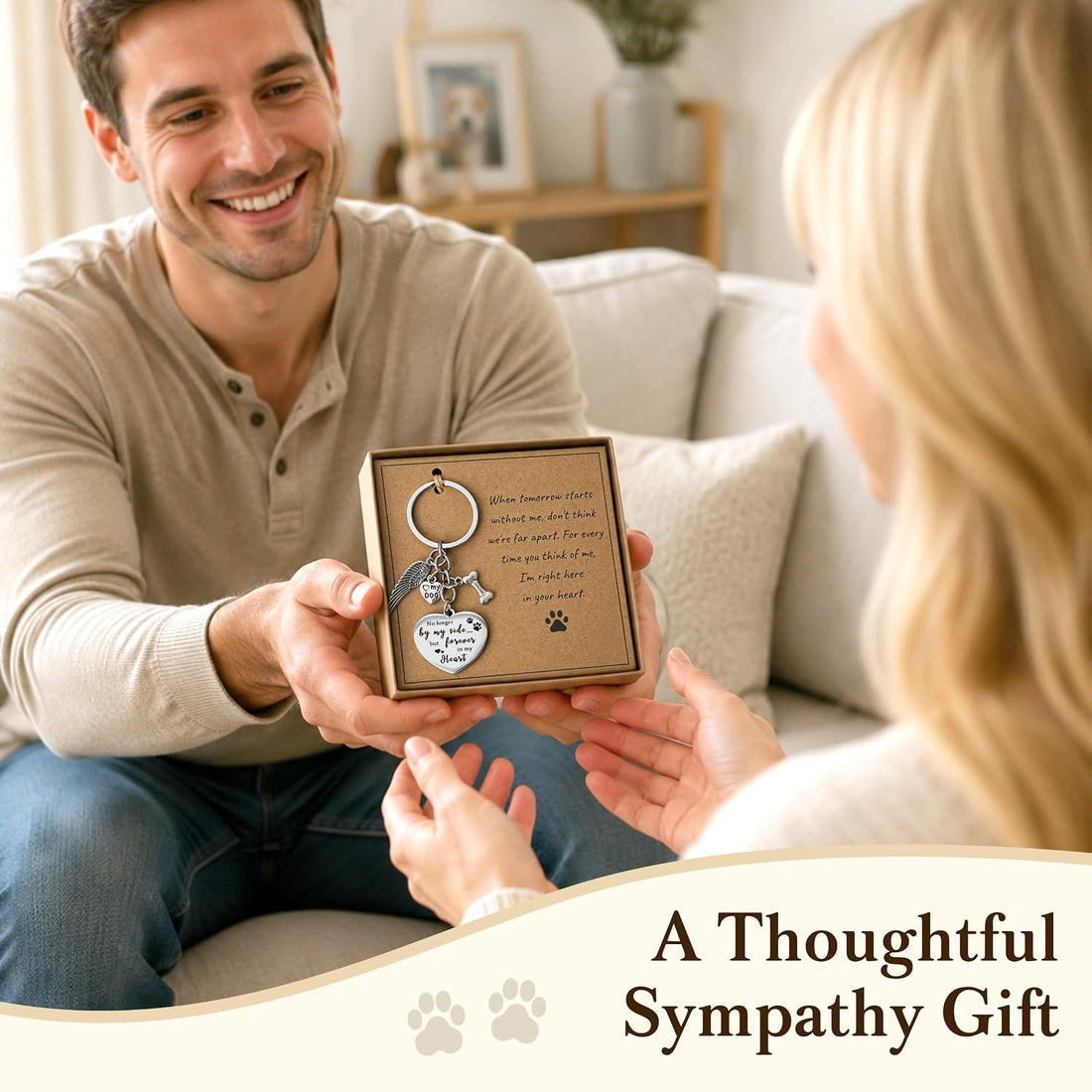 Pet Memorial Gifts for Dogs, Keepsakes Sympathy Remembrance Keychain