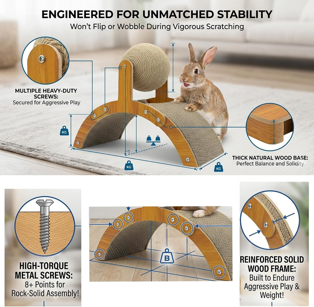 2-in-1 Rabbit Scratching Toy