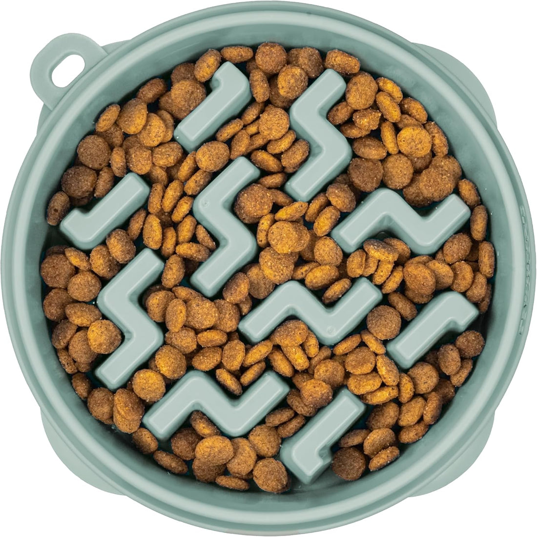 Outward Hound Fun Feeder Slo Bowl Dog Slow Feeder, Wave, Mint, 5.8"