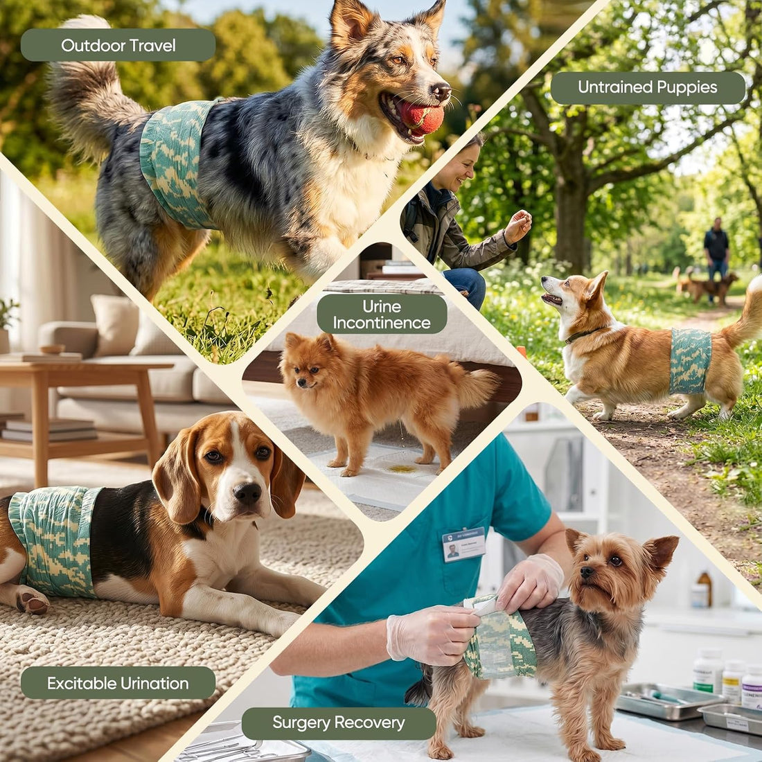 Disposable Dog Diapers Male 50Ct
