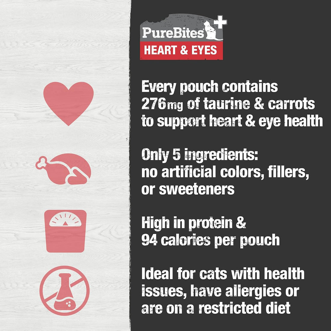 PureBites +Heart & Eyes Squeezable for Cats, 2.5 oz, Case of 15