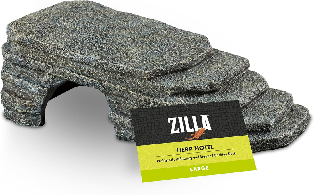 Zilla Herp Hotel Naturalistic Hide, Bearded Dragon Basking Platform