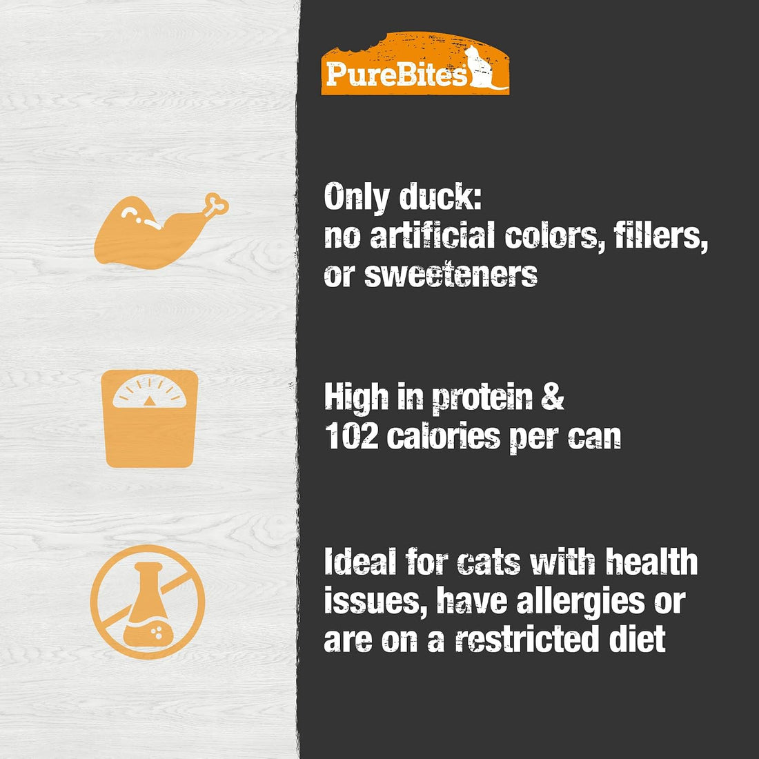 PureBites Duck Pate for Cats, 2.5 oz, Case of 12