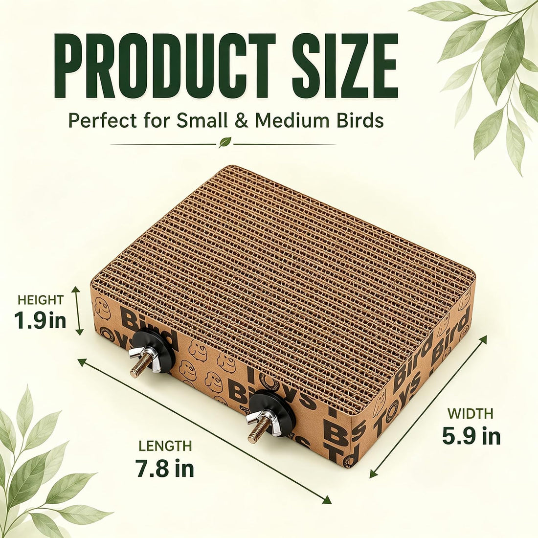 7.8” Paper Bird Shredding Toys,Bird Cage Platform for Small Medium