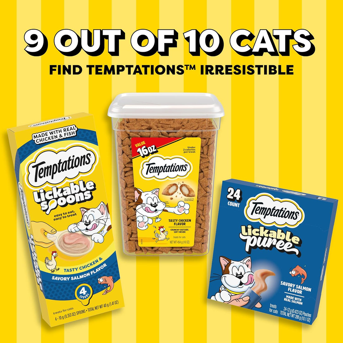 Temptations Wacky Blasts Cat Treats, Cluckin’ Bacon Flavor