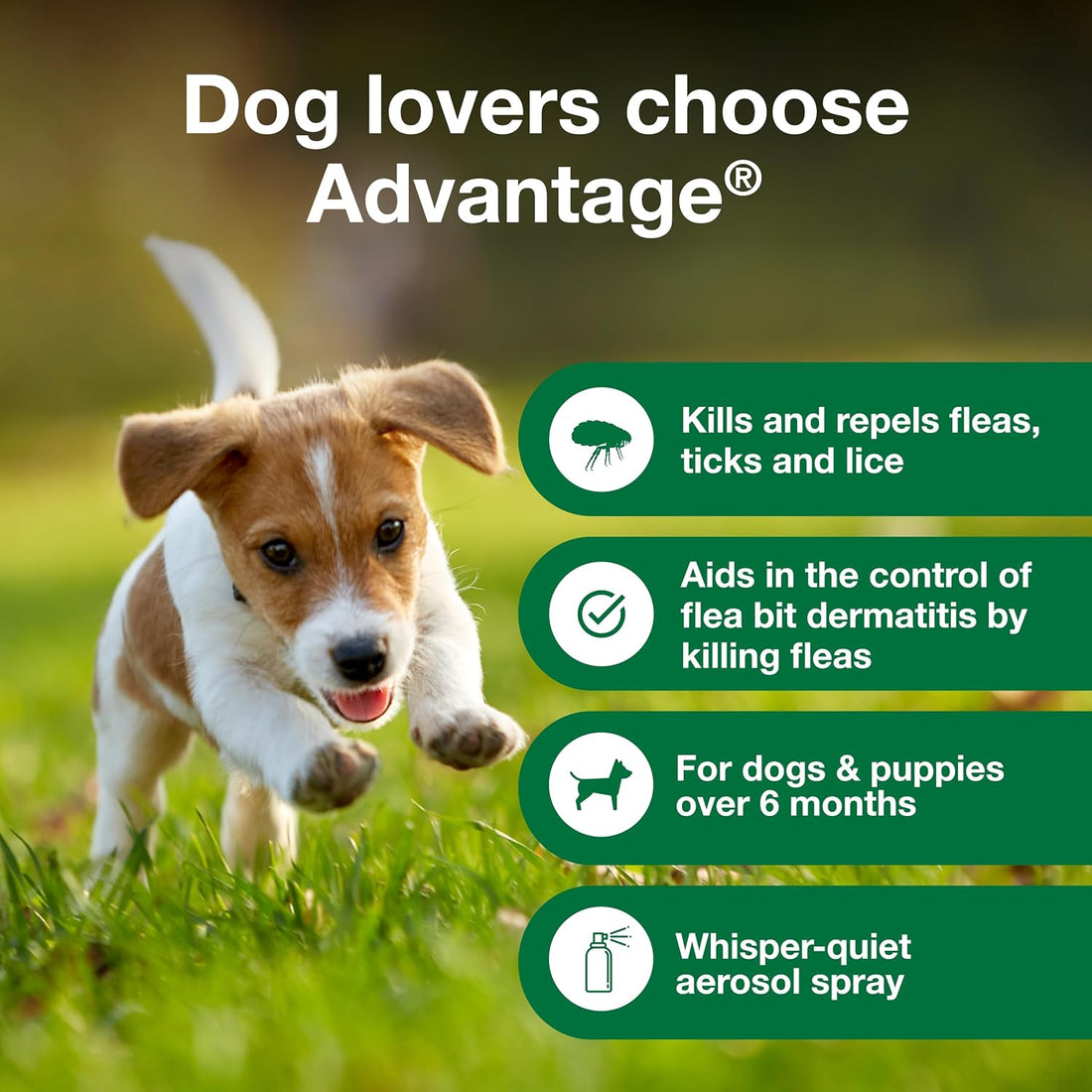 Advantage Treatment Spray for Dogs, Kills Fleas & Ticks, 8 oz.