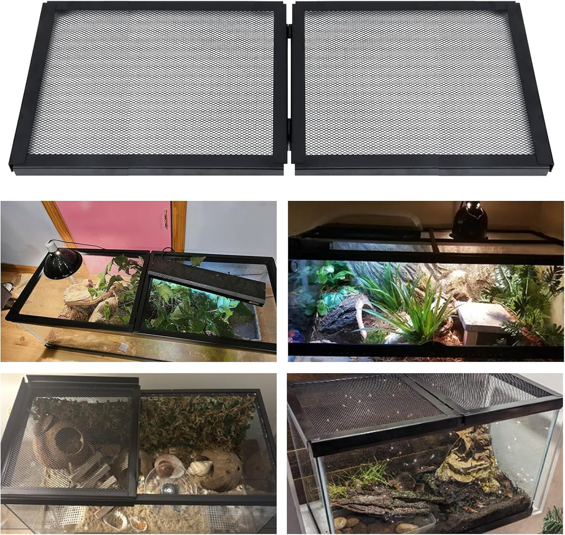 Hinged Screen Cover, Aquarium Lid for 20 Long/29 /37 Gallon Fish Tank