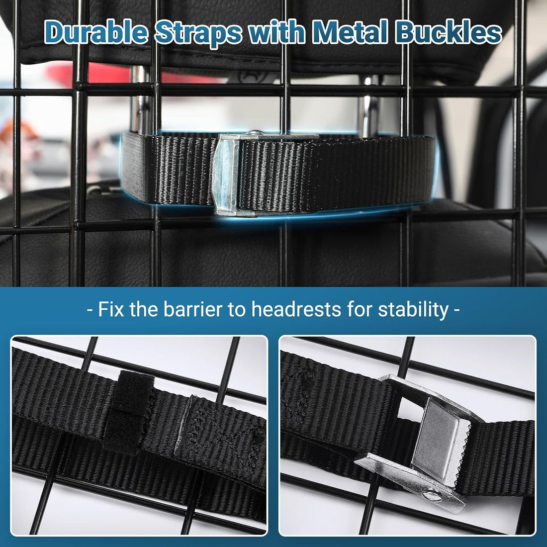 rabbitgoo Dog Car Barrier for SUVs, Adjustable Large Pet Gate