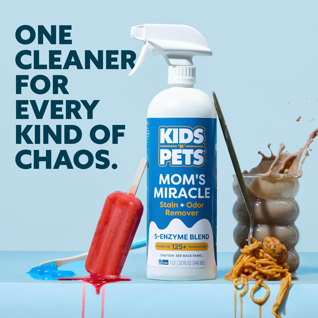 KIDS 'N' PETS Mom's Miracle Stain and Odor Remover, 32oz