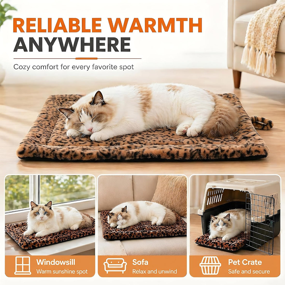Self Warming Cat Pad for Cats and Small Dogs