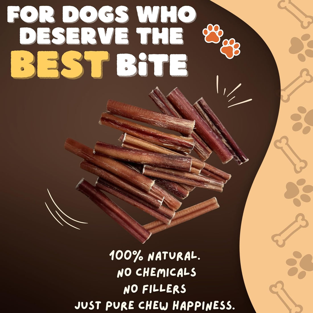Woofley's 4-5" Bulk Bully Sticks - - Bully Sticks for Dogs