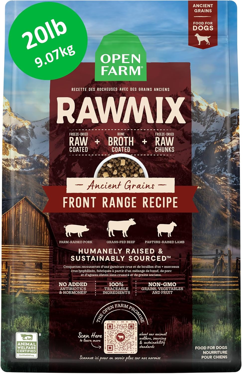 Open Farm RawMix Ancient Grains Dry Dog Food, Front Range Kibble