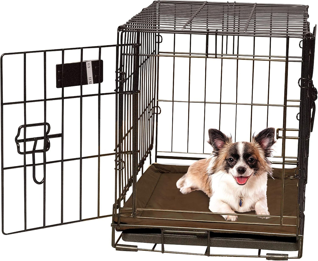 K&H PET PRODUCTS Self-Warming Crate Pad Mocha X-Small 14 x 22 Inches