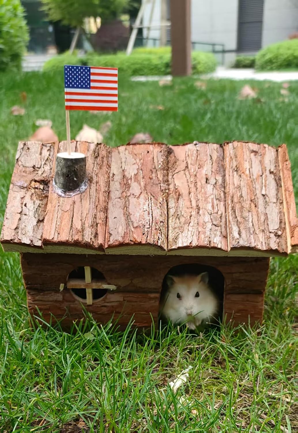 Wooden Hamster House Hideout