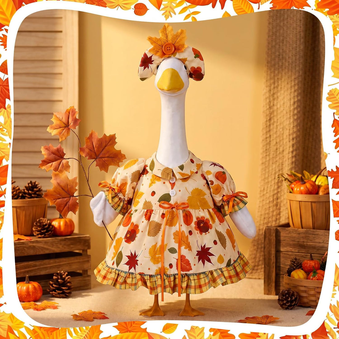 Fall Maple Porch Goose Outfit Fall Goose Clothes