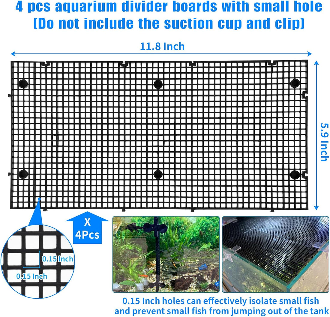 Adjustable Platic Grip Panel Aquarium Fish Tank Divider Filter Bottom