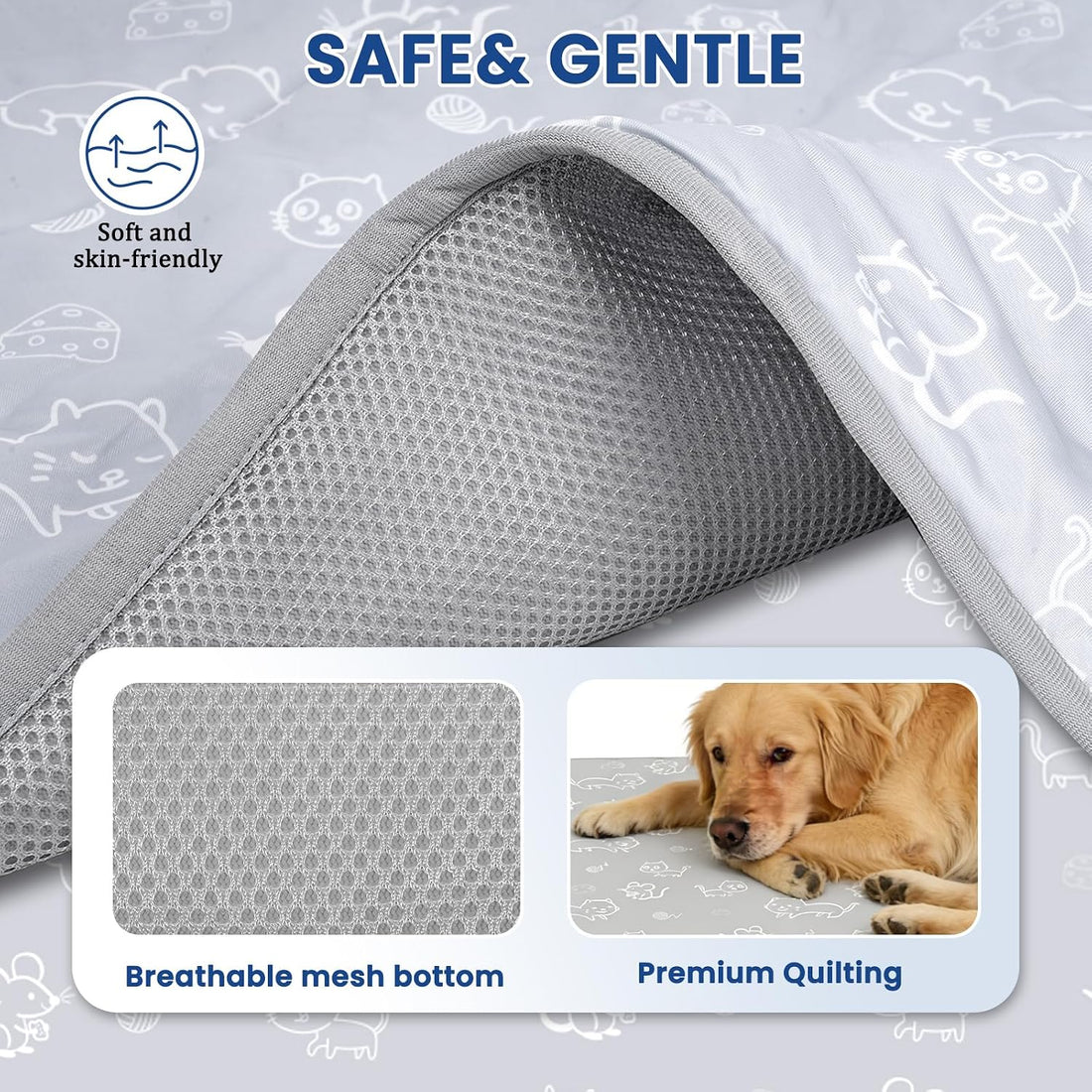 SUPRIY Dog & Cat Cooling Mat with Bandana