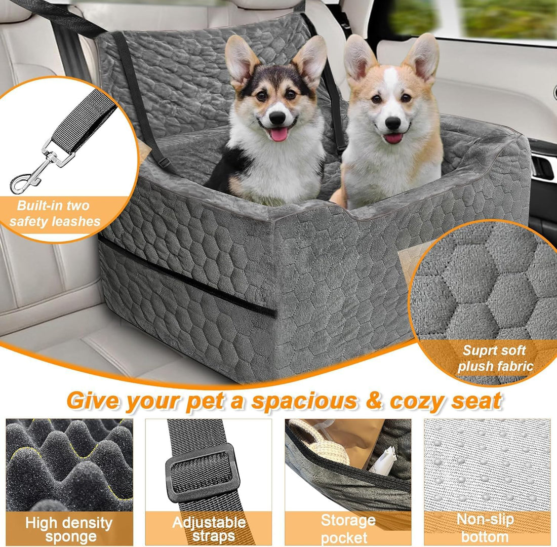 Memory Foam Dog Car Booster Seat