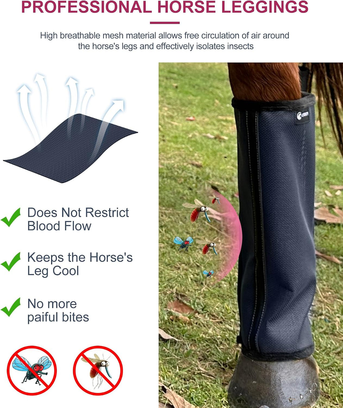 Pony/Donkey Fly Boots Set of 4