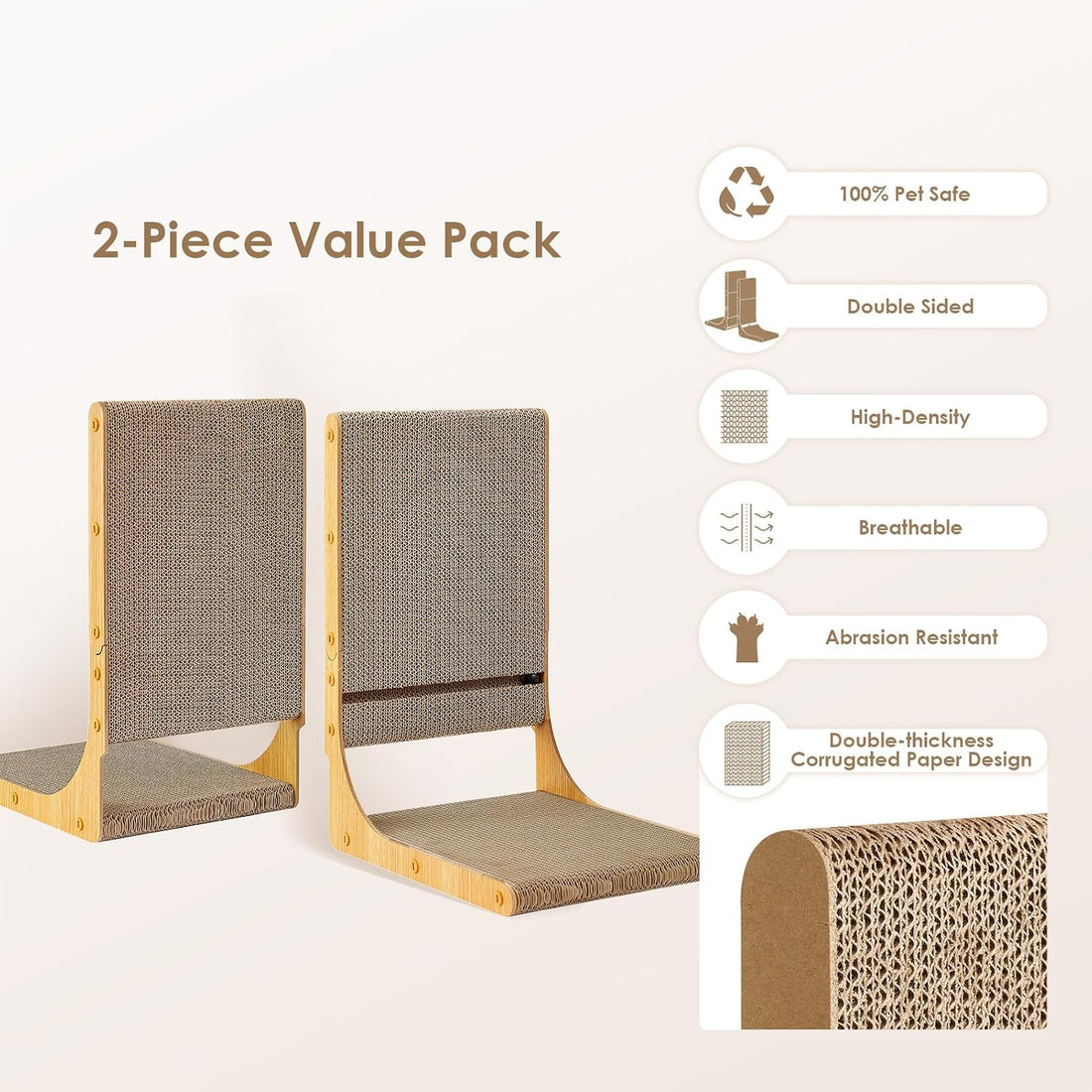 EHEYCIGA 2-Pack Cat Scratcher