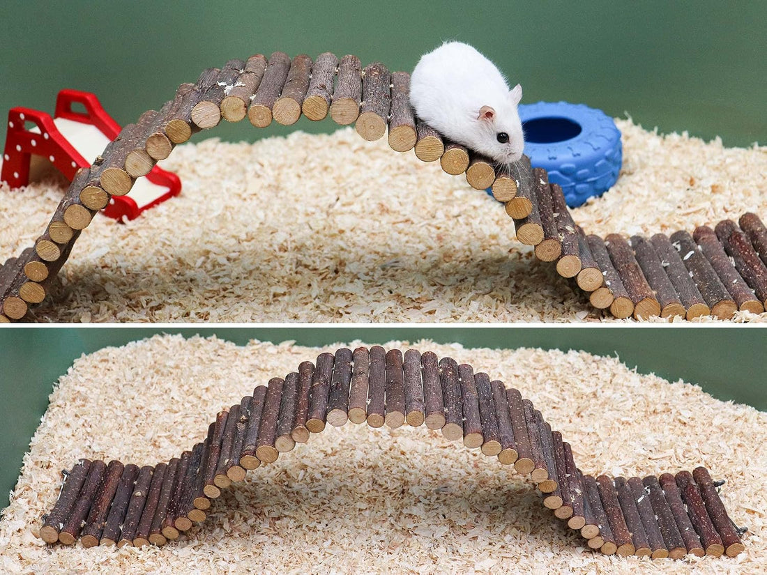 Rat Ladder Bridge, Wooden Hamster Climbing Ladder Toy