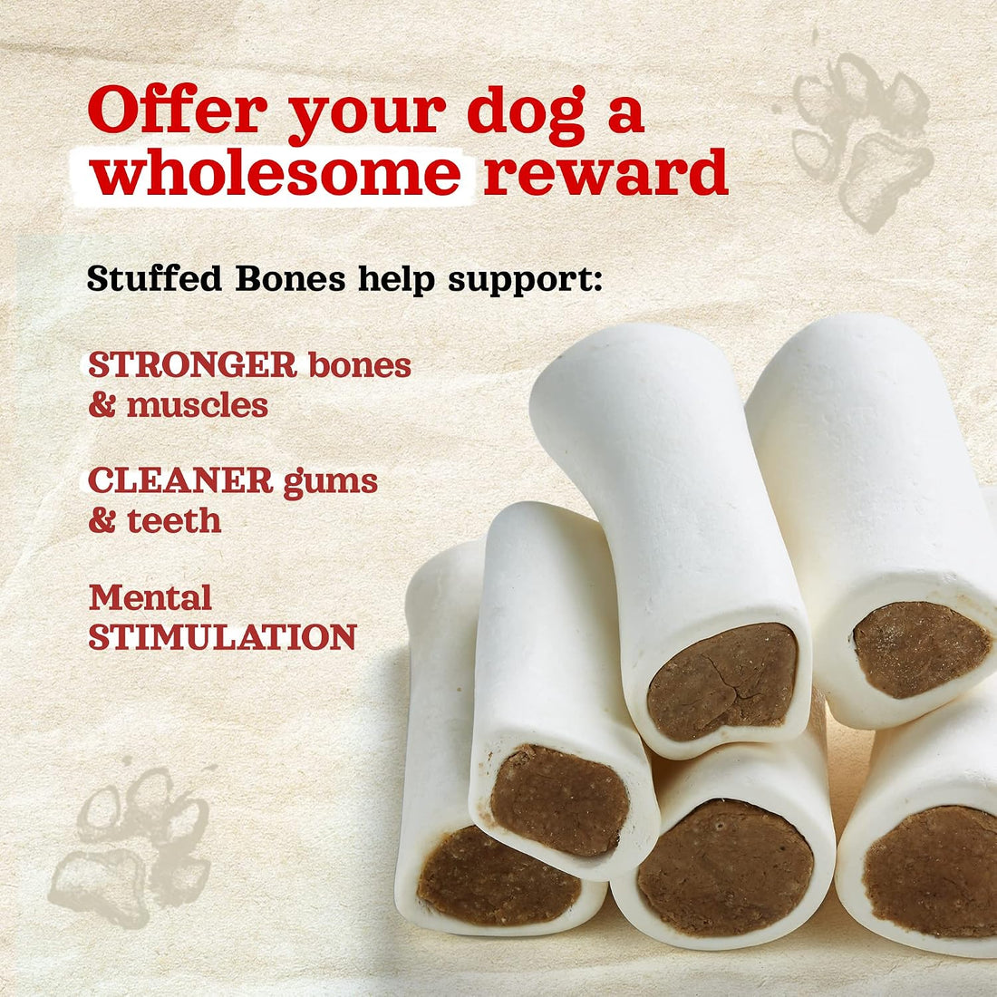 Natural Farm Peanut Butter Flavor Filled Dog Bones