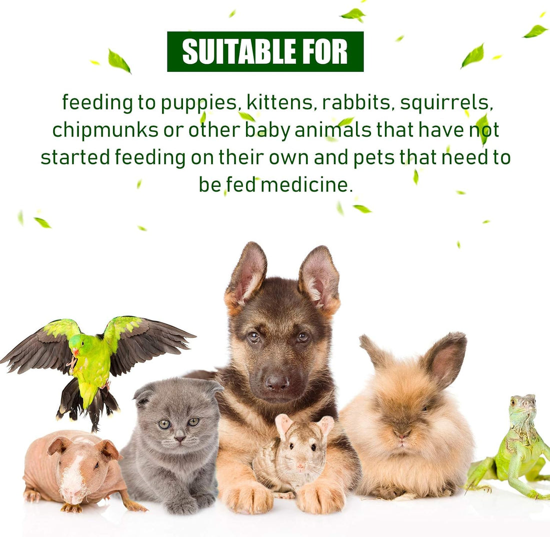 Patelai 4 Pieces Pet Pill/Tablet Syringe with Safety Tip Small Animal