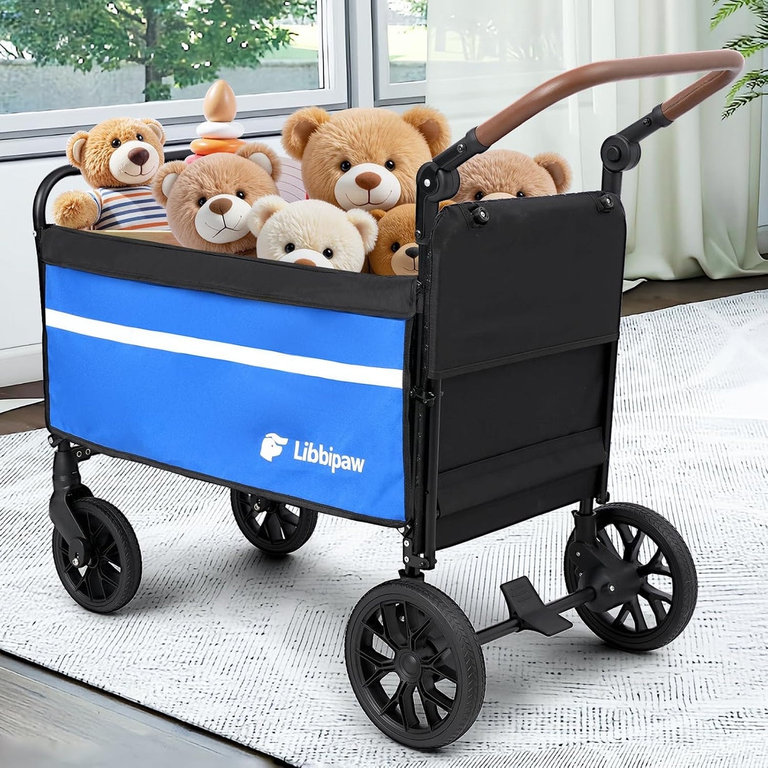 Foldable Dog Wagon for Medium & Large Dogs, Senior Dog Cart