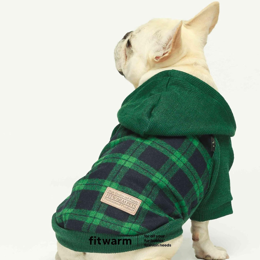 Fitwarm Tartan Plaid Dog Hoodie
