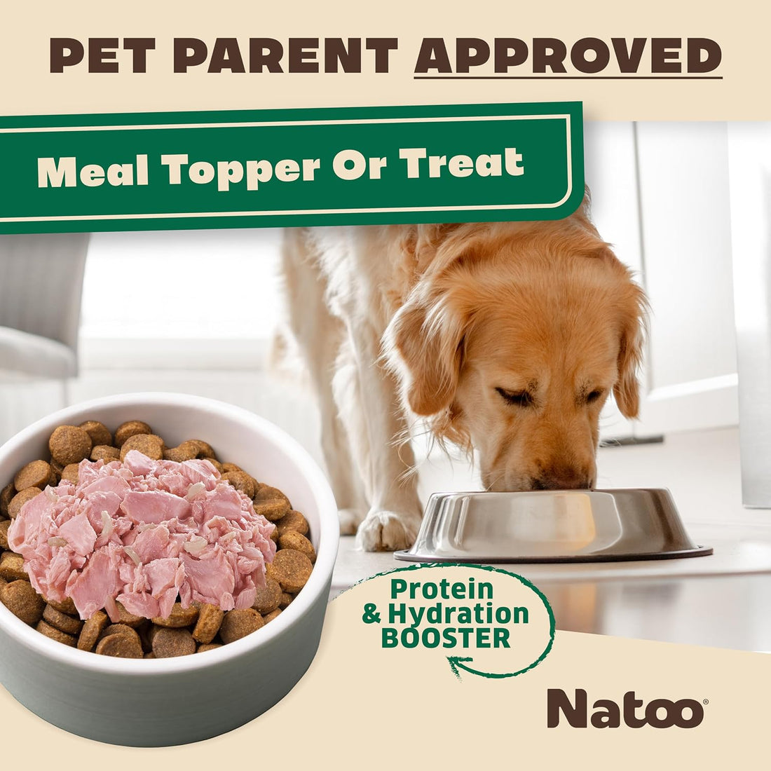 NATOO Dog Food Topper, Salmon with Brown Rice, 3 oz, Case of 20