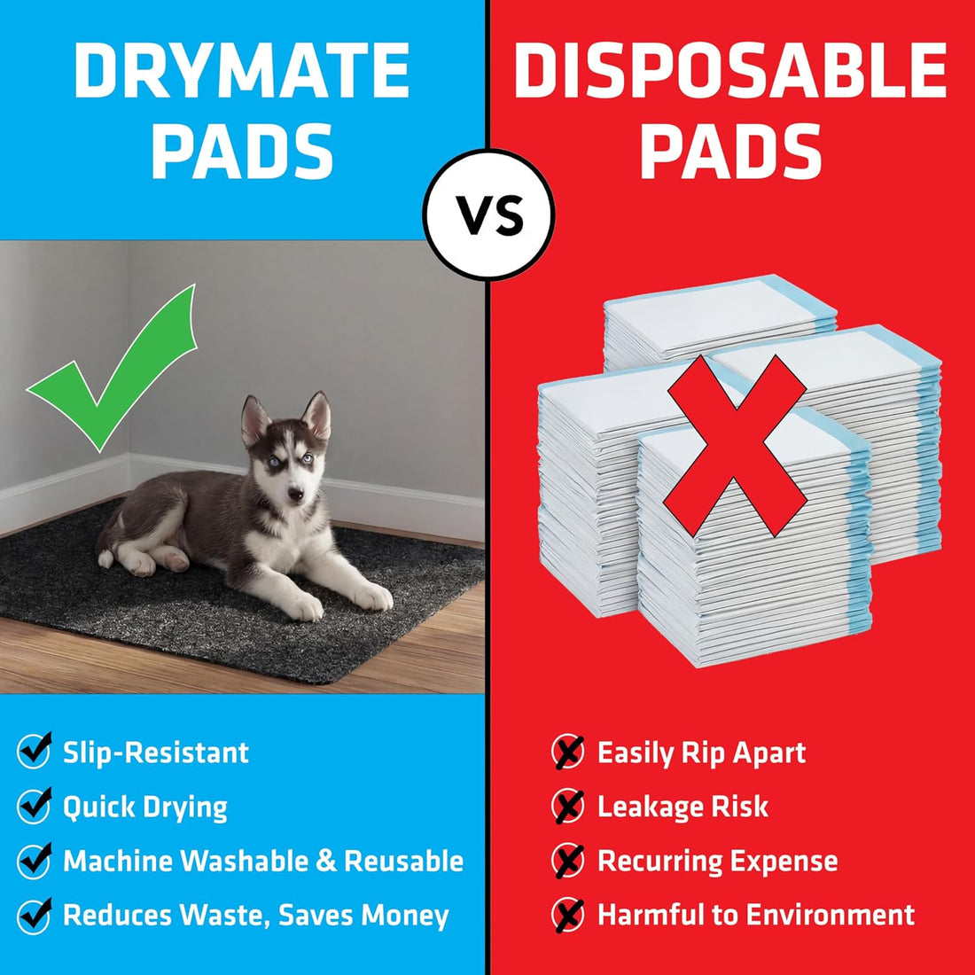 Drymate Jumbo Dog Playpen Mat, Super Absorbent, Waterproof