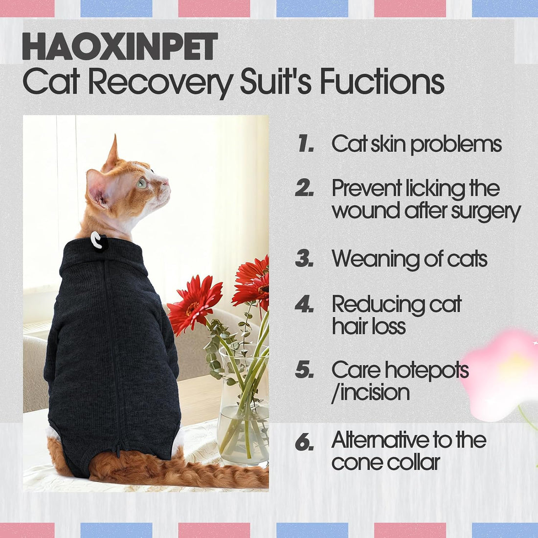 Cat Recovery Suit for Foreleg