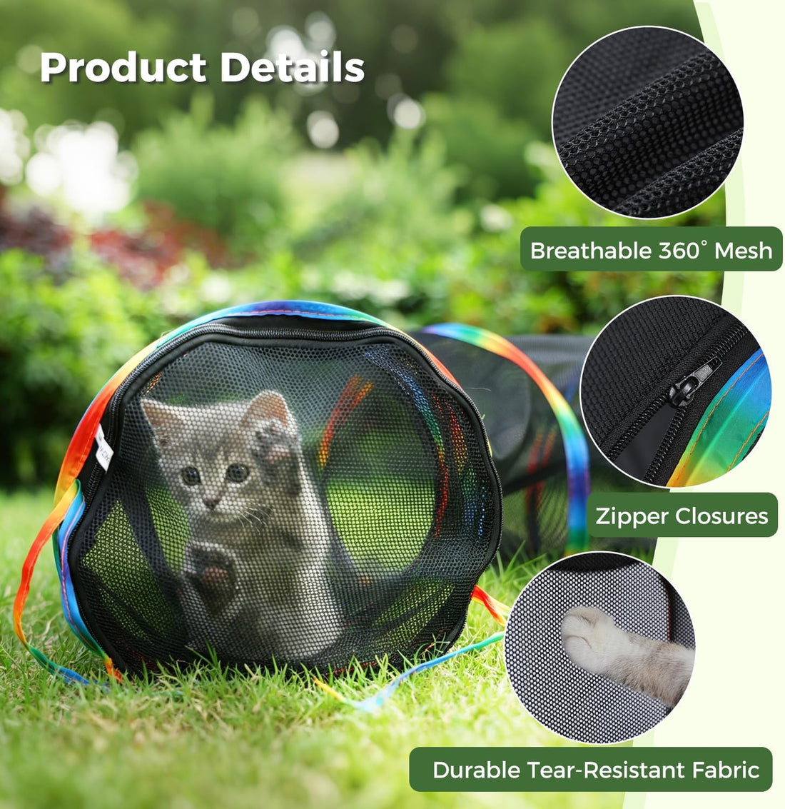 PAWZ Road Outdoor Cat Tunnel Portable Catio 2 in 1 Cat Tent & Play