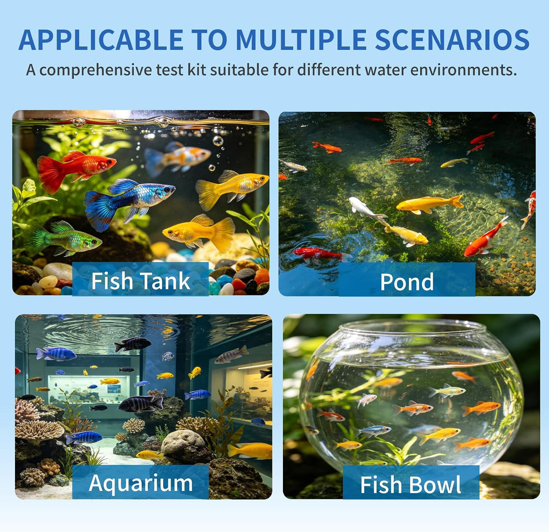 12 in 1 Accurate Aquarium Test Kit, Fresh and Salt Water Test Strips