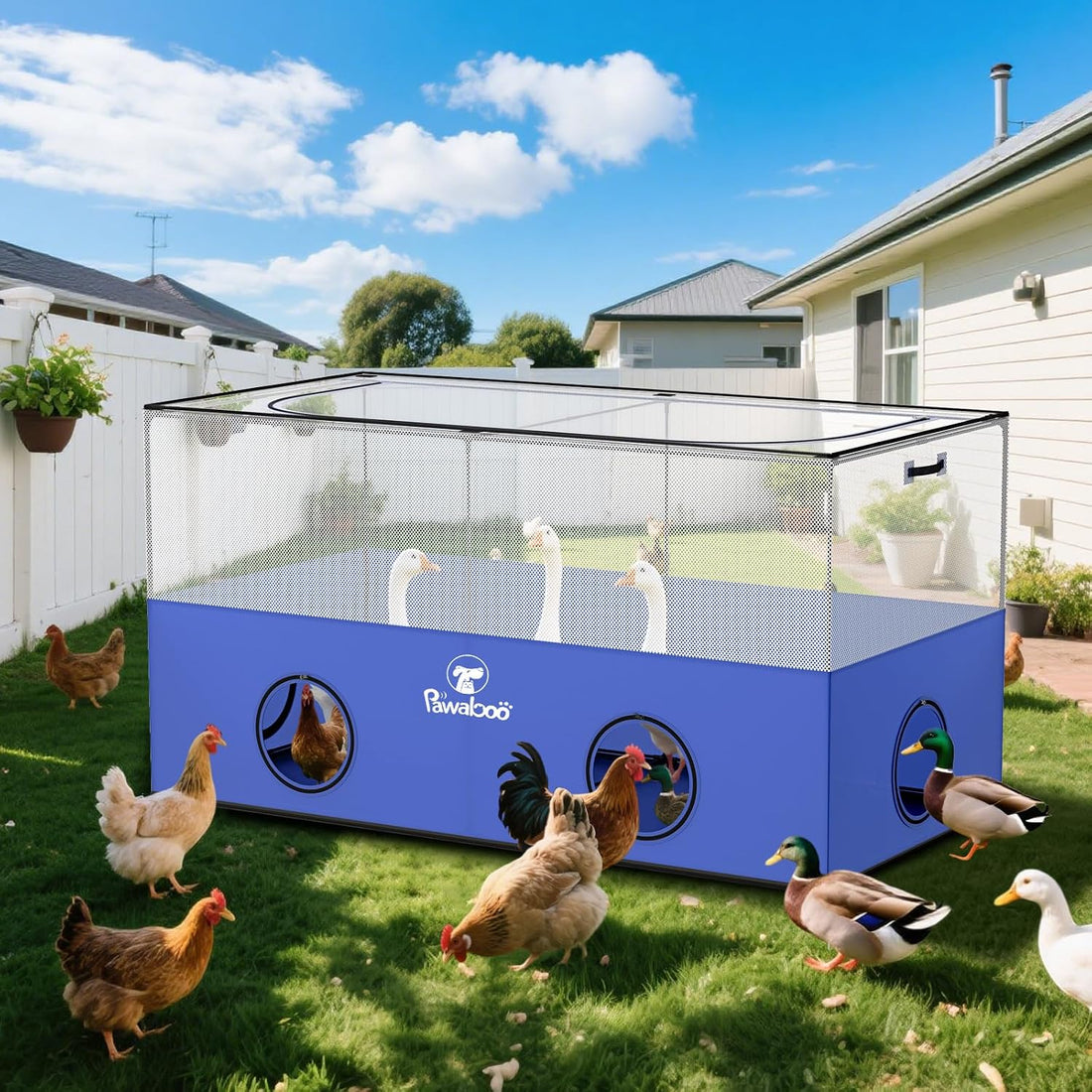 Pawaboo Small Animal Playpen, Foldable Pet Cage Tent
