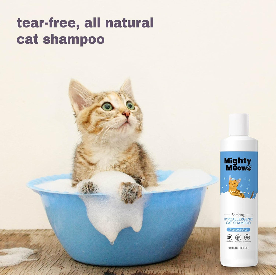 Mighty Meow Soothing Hypoallergenic Cat Shampoo