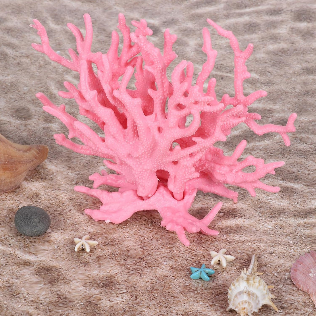 Artificial Aquarium Coral Ornament Pink Fish Tank Fake Coral Plastic