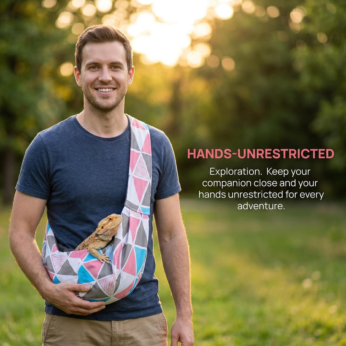 balacoo Bearded Dragon Carrier with Adjustable Strap for Outdoor