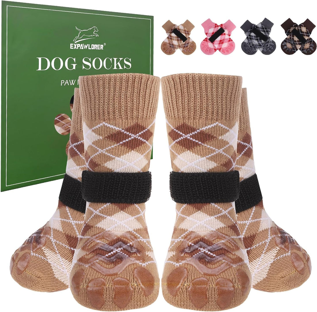 EXPAWLORER Dog Socks to Prevent Licking Paws,Anti Slip Dog Shoes
