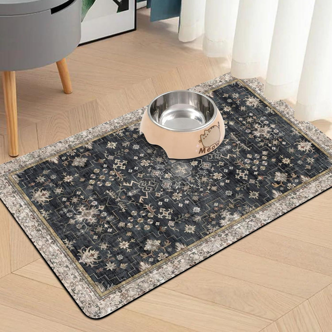 Pet Food Mats for Floor, Absorbent Dog Mat for Food and Water
