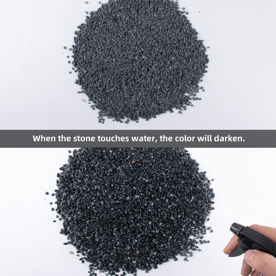 3lb Black Cactus Pea Gravel Rocks,1/4 Inch Pebbles for Indoor Plants
