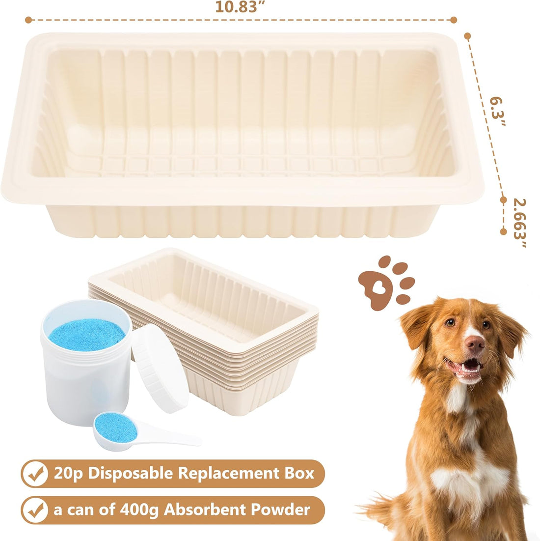 20-Pack Pet Loo Pee-Pod Refills with Sponge Compatible with PetSafe
